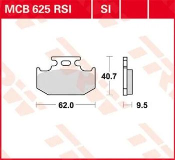 BRAKE PAD TRW MCB625SI