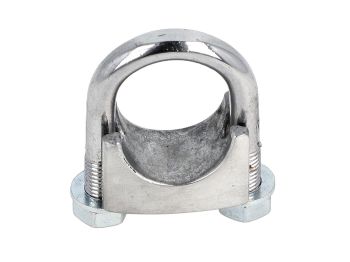Handlebar clamp set aluminum chrome for Kreidler Florett RS RMC LF LH RM K 54