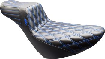 Tailwhip Daddy Long Legs Seat - Double Diamond - Black/Blue Stitch - FX