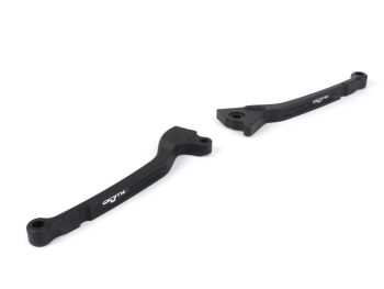 Pair of brake levers -BGM PRO Sport, long (165mm)- Vespa LX, LXV, S, Primavera 50-150, Sprint 50-150 - matt black
