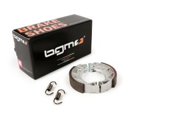 Brake shoes -BGM PRO Ø=90x18mm- Piaggio Boxer, Piaggio Bravo, Piaggio Ciao, Piaggio Free 50 (1994-1995), Piaggio Si, Piaggio Superbravo, Piaggio Vespino F9, Piaggio, PiaggioVelofax, Benelli Motorella 50, Benelli G2, Benelli G2L, Fantic Motor Issimo 50, G