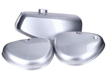 fuel tank with side cover silver for Simson S50, S51, S70