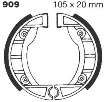 BRAKE SHOE EBC - PE 909