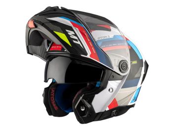 helmet MT Atom 2 SV flip-up helmet white/blue/red matt size XL (61-62cm)