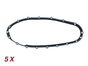 Engine cover gasket set -BGM PRO silicone- Lambretta LI 125-150, LIS, SX, TV (series 2-3), DL/GP 125-200 - 5 pcs