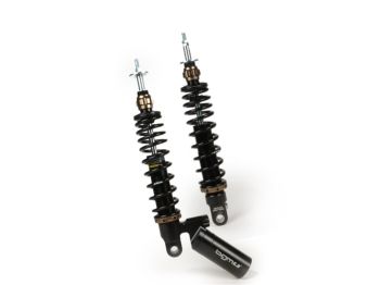 Rear shock absorber set BGM Pro black SC/R12 Competition 242mm for Vespa GT, GTL, GTV, GTS 125-300 (all model years), GTS SUPER 300 HPE, SUPERSPORT 300, SUPERTECH 300 HPE 2023-