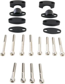 RISER KIT H/BAR 1 1/8 BLK