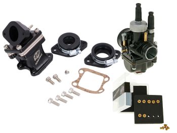 intake system kit Naraku Big Valve V.2 w/ 21mm carburetor for Honda Dio, Peugeot Speedfight, Kymco DJ, upright