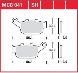 BRAKE PAD ORGANIC STREET