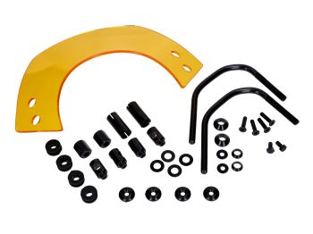 Windshield short yellow tinted with bracket for Vespa Primavera 50, 125