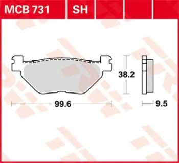 BRAKE PAD TRW MCB731
