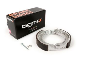 Brake shoes -BGM PRO Ø=127x23 mm- Vespa 8 rear, 1 anchor pin, Vespa Wideframe V1T-V15T (r), V30T-V33T (r), VM (r), VN (r), VL (r), VB (r), VNA1T-VNA2T (r), VNB1T-VNB3T (r), VBA1T (r), VBB1T (r)
