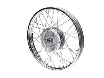 spoke wheel 1.50 x 16 inch chromed steel for Simson KR51/1, KR51/2 Schwalbe, S50, S51, S53, S70, S83, SR4-1 Spatz, SR4-2 Star, SR4-3 Sperber, SR4-4 Habicht, Duo