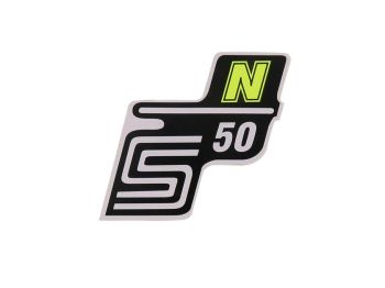 logo foil / sticker S50 N neon yellow for Simson S50