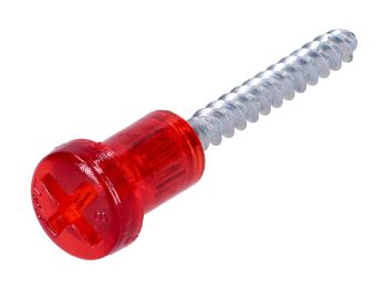 Schraube RL Cellon rot Plastik