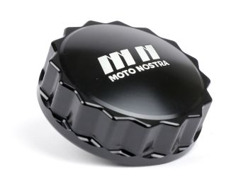 Fuel tank cap -MOTO NOSTRA, CNC, black shiny- Vespa GTS 125 (ZAPMA3100, ZAPMA3200, ZAPMA3700), Vespa GTS 150 (ZAPMA3100, ZAPMA3200), Vespa GTS 250 (ZAPM45100), Vespa GTS 300 (ZAPM45200, ZAPM45202, ZAPMA3300), Vespa GTS HPE 300 (ZAPMA3600), Vespa GTS Super