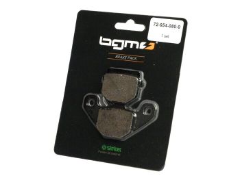 Brake pads -BGM 47.4x37/85x42mm- Gilera Runner, Piaggio NRG, Peugeot (Heng Tong)Speedfight 1 / Speedfight 2 / Elyseo / TKR / Kisbee / Vivacity, Keeway Easy / F-Act / Flash, CPI Hussar / Popcorn, TGB Tapo / Hook / Hawk, ATU Akros / Kallio, Adly Thunderbike