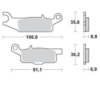 BRAKE PAD SINTER ATV NITR