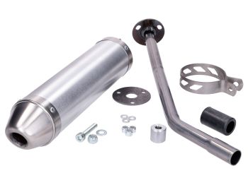 Rear silencer Giannelli aluminum for Aprilia RX-SX 50 Bj.2006 (Piaggio engine)