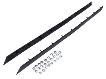 Black plastic trim strip with retaining clips for Kreidler Florett RS, RMC, RMC-