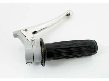 throttle grip fitting with brake lever gray/black for Garelli Peugeot Mobylette automatic moped