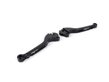 Brake and clutch lever set -BGM PRO CNC- bowden cable- Vespa Largeframe 1957-1998 - PX, T5, Sprint, Rally, GT, GTR, TS, VNA, VNB, VBB, VBA, GS, SS180, Smallframe 1963-1989 V50, 50N, V90, PV125, ET3, PK S, PK XL1 - black