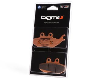 Brake pads -BGM PRO Sintersport 76.8x41.8/94.5x42mm- APRILIA MX Supermotard 50cc 2002 (f), Pegaso 650cc 1994-1997 (f), RS Replica 50cc 1999 (f), RX 125cc 1995 (f), RX C, CD 125cc 1993-1994 (f), RX 50cc 1993 (f), Tuono 50cc 2003 (f), Tuono 50cc 2003 (f), B