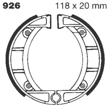 BRAKE SHOE EBC - PE 926