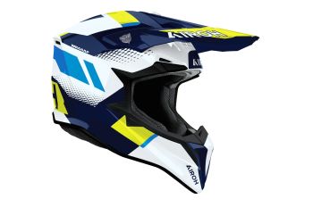 Airoh Helmet Wraaap Vision Yellow/Blue gloss, XS