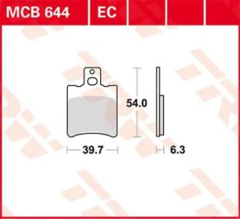 BRAKE PAD ORGANIC SCOOTER -125