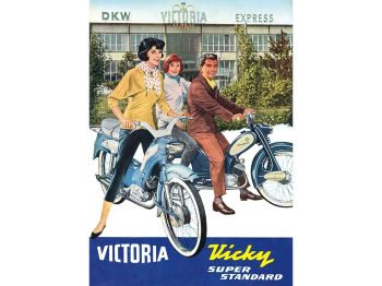 Advertising poster 60s for Victoria Vicky Standard Super Luxury DKW Express