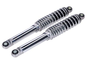 Shock absorber set IMCA 350mm chrome for Zündapp CS, CX, Hai 25 50