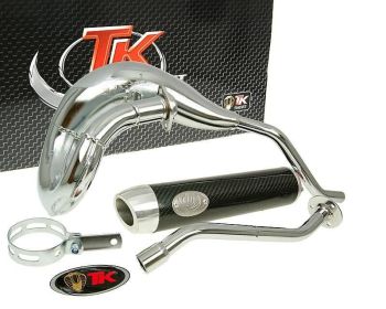 exhaust Turbo Kit Bufanda RQ chrome E-marked for Derbi Senda DRD Pro 06-