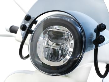 Headlight -MOTO NOSTRA- LED HighPower - GTS i.E. Super 125-300 - (-2018, fits also GT, GTS, GTL) - chromed reflector