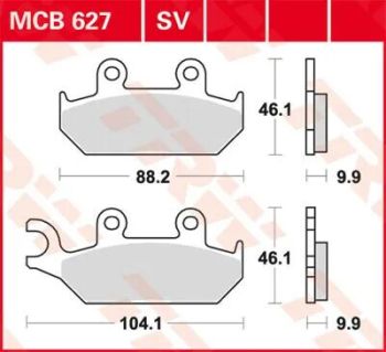 BRAKE PAD TRW MCB627SV