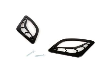 Pair of indicator grills -MOTO NOSTRA- Vespa GT, GTL, GTV, GTS 125-300 - rear - shiny black
