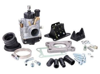 carburetor kit Malossi MHR 21 w/ reed block for Minarelli AM, Derbi D50B, EBE, EBS