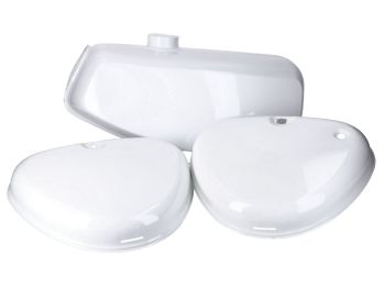 fuel tank with side cover white for Simson S50, S51, S70