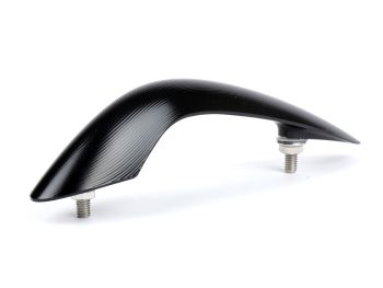 Mudguard crest -MOTO NOSTRA, CNC, black shiny- Vespa GTS 125 (ZAPMA3700), Vespa GTS HPE 300 (ZAPMA3600, ZAPMD310), Vespa GTS Super 125 (ZAPMA3700), Vespa GTS Super HPE 300 (ZAPMA360, ZAPMD3100)
