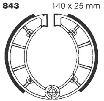 BRAKE SHOE EBC - PE 843G
