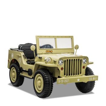 VOITURE ÉLECTRIQUE ENFANT JEEP WILLYS 3 PLACES SABLE