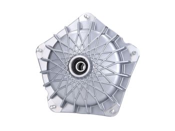brake drum front GRIMECA NT 10 inch stub d=20mm silver mesh pattern for Vespa PK50-125, ?S, ?SS, ?XL, ?XL2, ?P200E, ?PX80-200, ?Lusso, T5