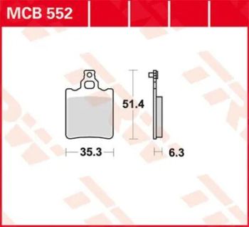 BRAKE PAD TRW MCB552