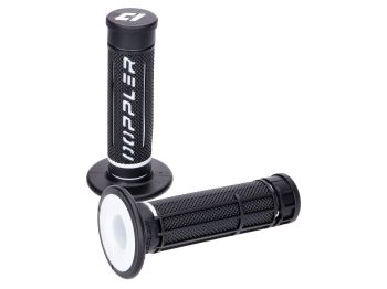 handlebar grips set Doppler Grip 3D black / white