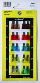 FUSES STANDRD ASSORT 10PC CARD