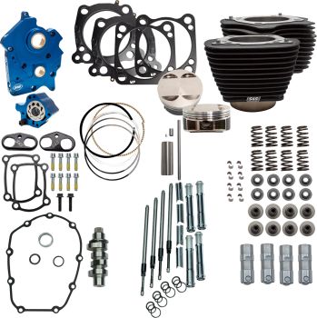 PowerPack Oil Cool 4.25""Bore4.25""Stroke M8 Blk no Highlight