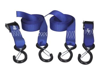 tie down straps 25mm x 3.0m with safety hooks - 2 pieces
