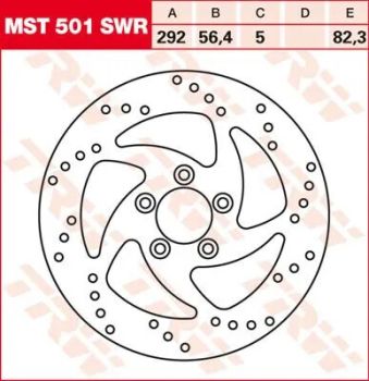 REAR BRAKE DISC BT SWEPT RIGHT