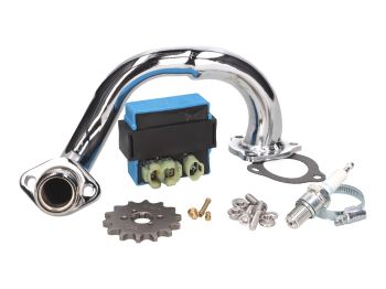 derestriction kit Premium / chromed manifold for Derbi Senda, Aprilia RX 50, SX 50, Gilera RCR, SMT 2018- (Euro4)