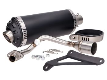 Exhaust Power1 aluminum black for Vespa Primavera, Sprint, Zip 4T 50 Euro 4